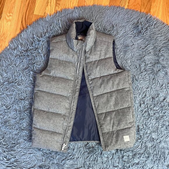 Gap Kids Gray Puffer Zip Up Vest Size M - Picture 1 of 5